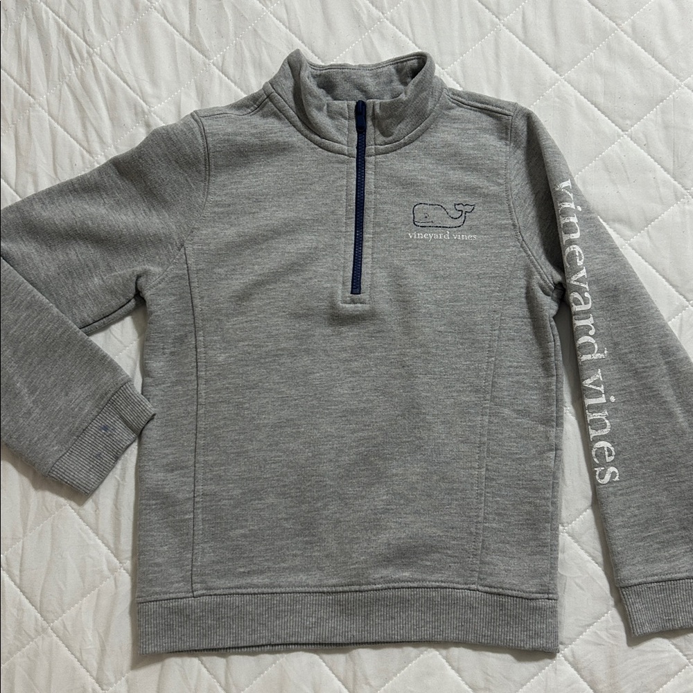 Vineyard Vines Heather Gray Quarter-Zip Pullover